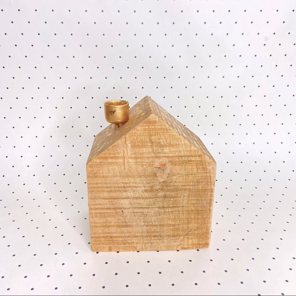 🕯candle holder🕯solid wood magnolia Joanna Gaines